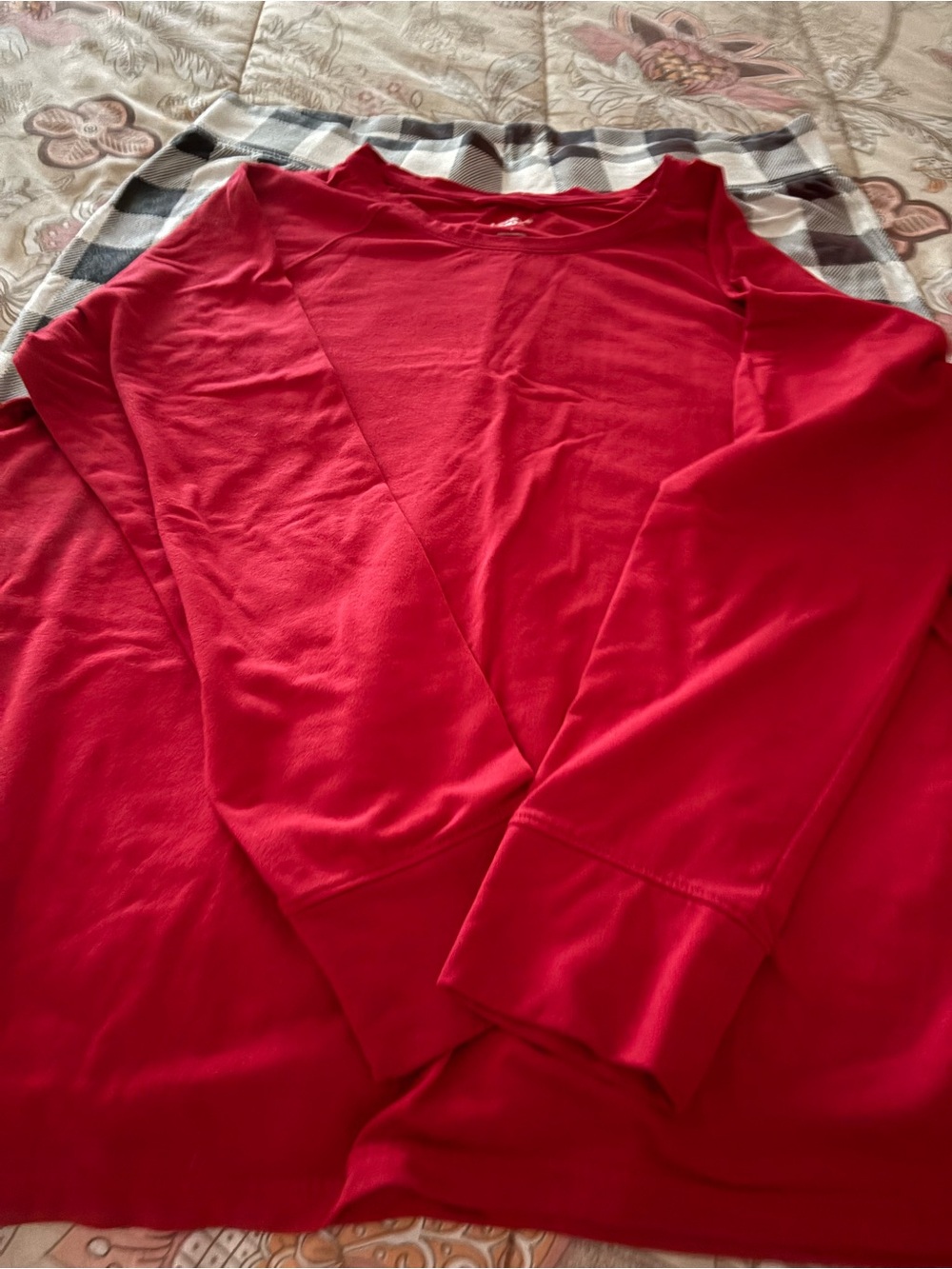 Buffalo check with red shirt pajamas